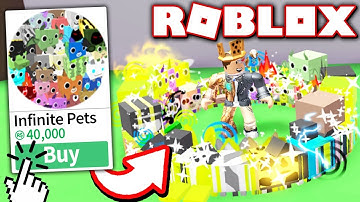 BUYING THE INFINITE PET GAMEPASS for 40k ROBUX in PET SIMULATOR!! *SPENDING ALL MY ROBUX!* (Roblox)
