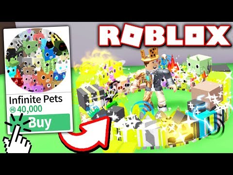 Buying The Infinite Pet Gamepass For 40k Robux In Pet Simulator Spending All My Robux Roblox - i gave her the golden dominus pet and she screamed roblox pet
