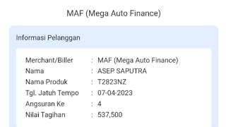 Cek Angsuran dan Denda Kredit Motor Di Mega Auto Finance