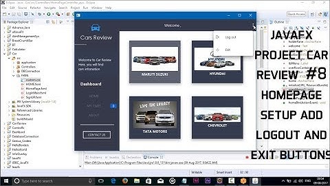JavaFX Project Car Review #8 Homepage Setup - Add JFXPopup with logout and exit buttons