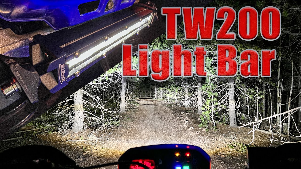 Yamaha TW200 Custom Fitted LED Light Bar Install and Test YouTube