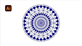How to Create Mandala Pattern Design in Adobe Illustrator | Easy Vector Art Tutorial