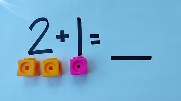 Kindergarten Math Addition using MathLink Cubes #4