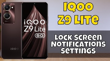 IQOO Z9 Lite Lock Screen Notifications Settings || Hide/Show Notification content