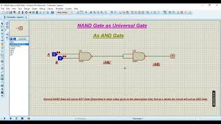 DLD LAB 3 #NAND Gate as AND Gate #Proteus  Simulation #Kanwal's official