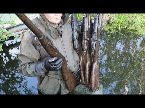 Видео: Достали кучу Оружия из глубин болота, Нашли солдата