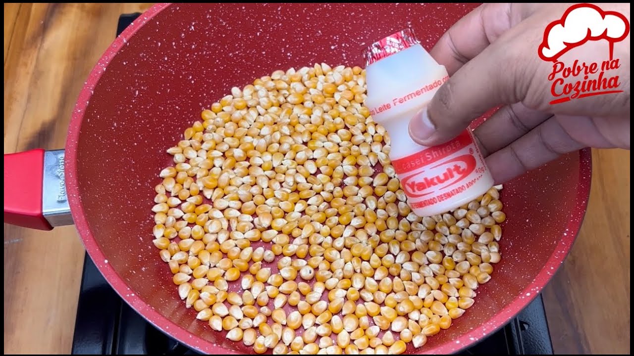 Jogue Yakult no milho de pipoca, e a criançada só vai querer comer assim