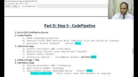 AWS - CI-CD  - Part C- CodeDeploy  and pipline - Anand K