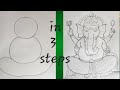 How to Draw Ganapti Ganesh With Modak- Pencil Chitral Ganesh Chaturthi drawing Easy Pencil Drawing