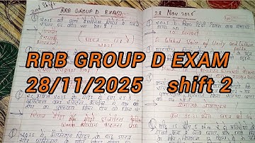 RRB Group D Review 2nd Shift 28 November 2025 | RRB  Group D Exam Analysis today| RRB Group D Review