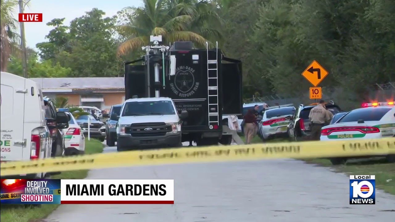 Deputy shoots double murder suspect in Miami Gardens - YouTube
