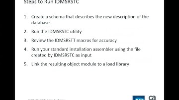 [REPLAY] CA IDMS Database Maintenance: Modify the Database Structure (2 of 2) – November 2, 2018