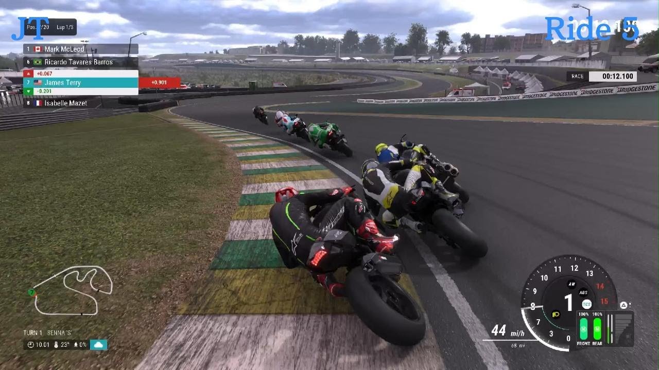 RIDE 5-PS5 Interlagos GP Circuit Race #1-JT In All Kawasaki H2 H2R Battle Royale In Brazil Race #1