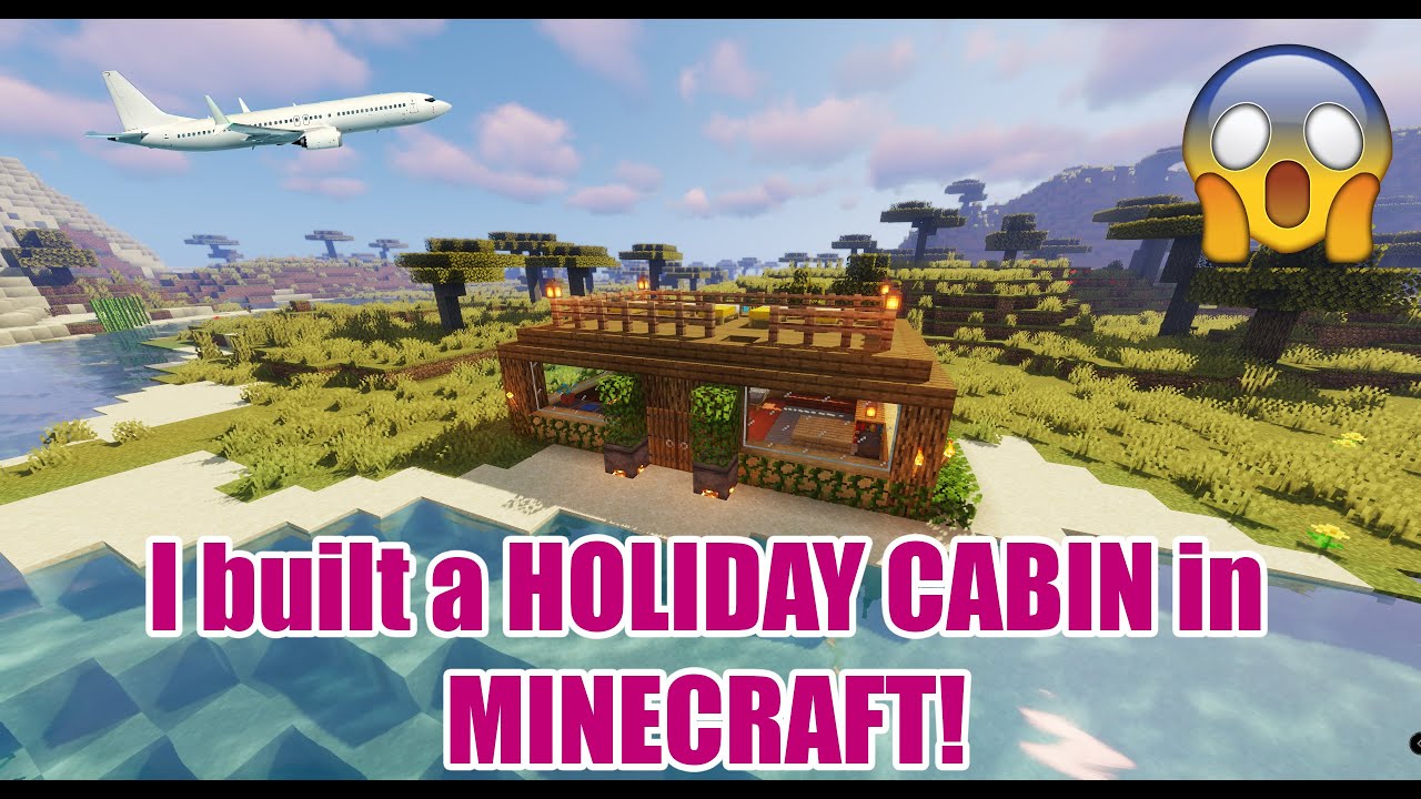 I built a HOLIDAY CABIN in MINECRAFT! YouTube