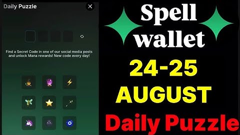 Spell wallet puzzle today 24 & 25 August | spell wallet daily puzzle | #spellwallet #combo |