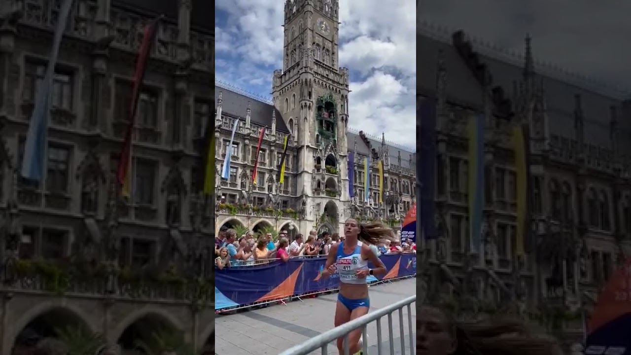 Marcela Joglová na trati maratonu v Mnichově