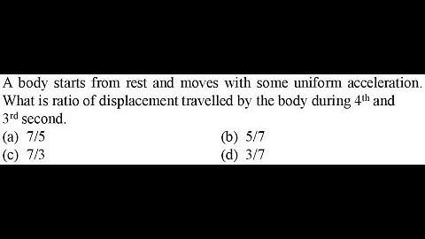 A body starts from rest and moves with some uniform acceleration.