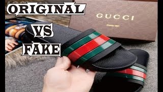 Gucci Rubber Slide Sandal Black 