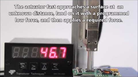 SMAC Actuators Force Measurement