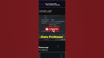 Ep. 2 How to create a finance web app in 1 minute using Streamlit #shorts