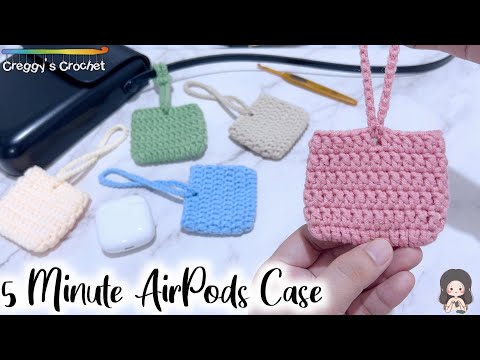 CROCHET “5 Minute” AirPods Case | Tutorial