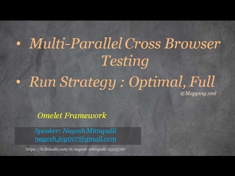 Multi Parallel Cross Browser Testing using Omelet Framework - YouTube