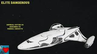 Elite Dangerous - Imperial Cutter vs Anaconda vs Federal Corvette