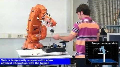 Sensor-based trajectory generation for safe human-robot cooperation