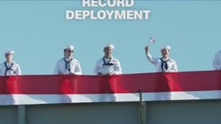 US aircraft carrier returns home