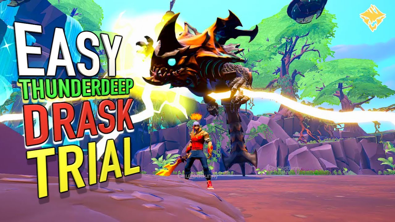 Easy Top 100 Thunderdeep Drask Trial - Dauntless Solo Sword Build