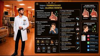ALLERGIC RHINITIS:- PHARMACOLOGY #medicaleducation #allergicrhinitis #pathophysiology #noseCongestn.