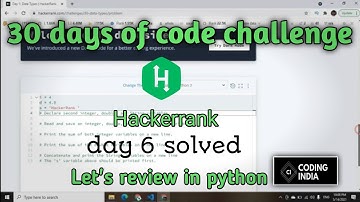 hackerrank 30 days of code day 6 solution | hackerrank problem solving with python || coding india
