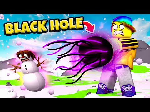 I used a BLACK HOLE to get 1,000,000,000 SNOW.. (Roblox)