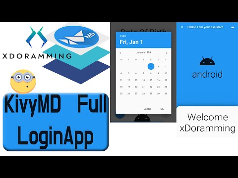 Kivymd Login System and Data Storage Python Project | Full app from Scratch