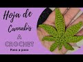 hoja de cannabis o marihuana a #crochet español