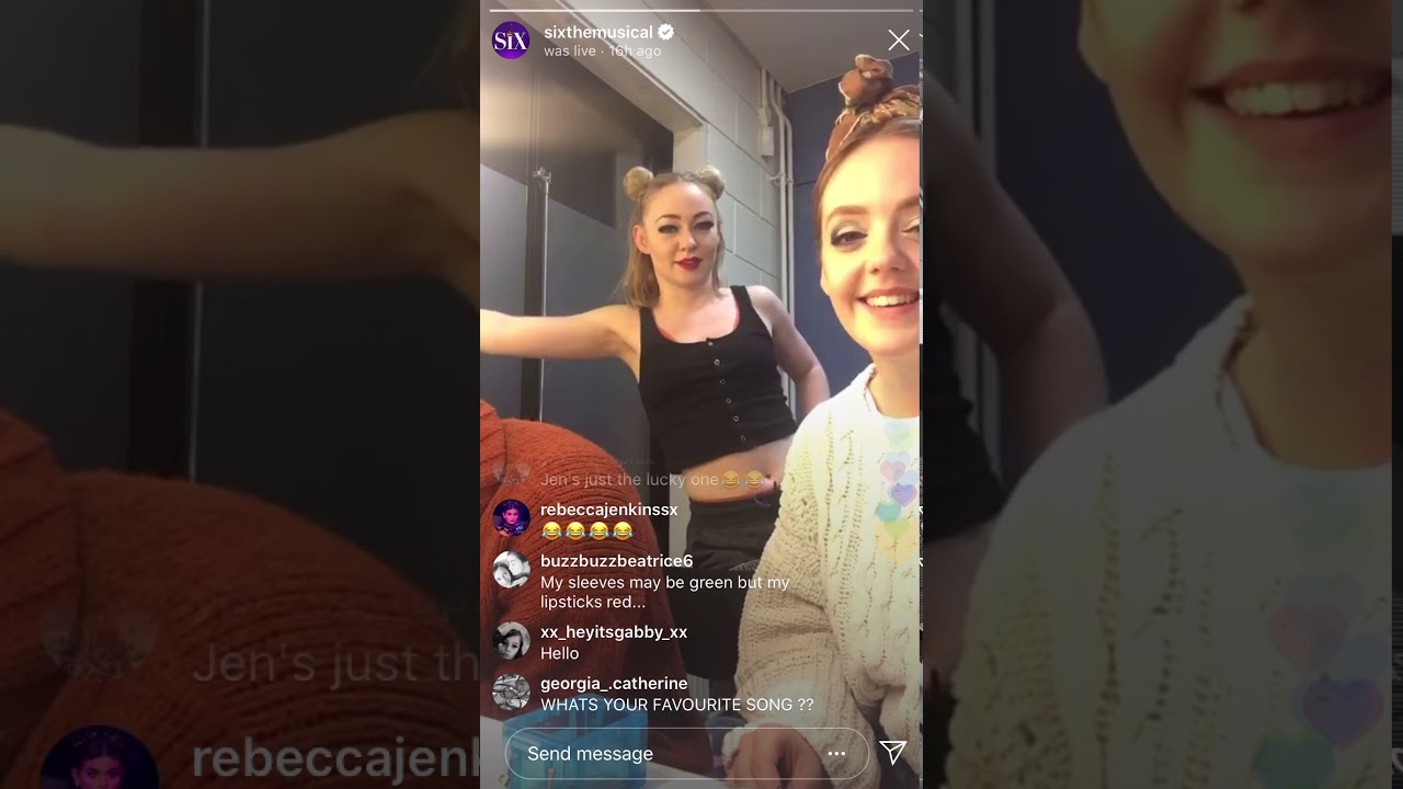 Lauren Byrne and Athena’s Six the Musical Instagram Takeover Live (+Shaka and Jen)