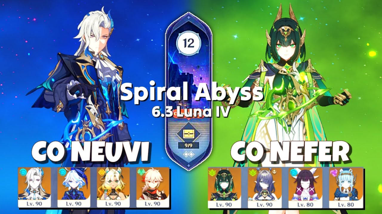 NEUVILLETTE HYPERCARRY & NEFER LUNARBLOOM - SPIRAL ABYSS FLOOR 12 - 6.3 LUNA IV