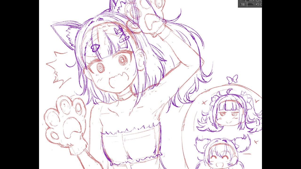 【作画ライブ】ゼンゼロ落描き・千夏を描く【Drawing comics