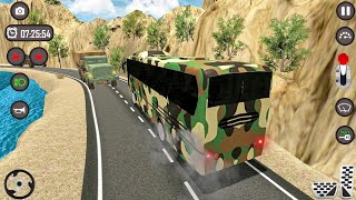 Us army bus. Bus driving service enjoy games. 3D mobaile game. screenshot 5
