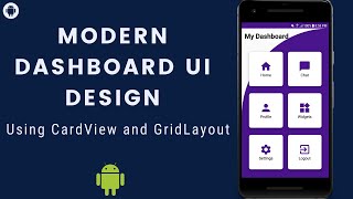 Modern Dashboard UI Design Android Studio Tutorial | Cardview Android Studio | Grid layout Android screenshot 5