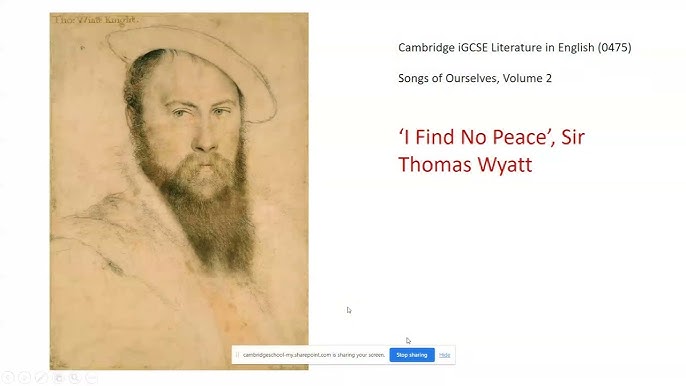 I Find no Peace by Thomas Wyatt (Poem + Analysis)