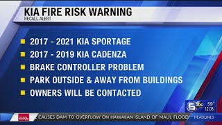 Kia recalls nearly 380K vehicles for fire risk, tells owners to park outside