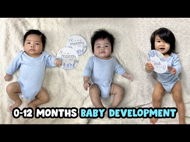 0-12 MONTHS BABY TIMELAPSE | Cristina u0026 Daniel VLOGS class=