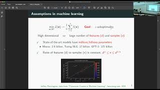 [RMT + NLA] Courtney Paquette: Optimization Algorithms in the Large I