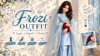 Frozi outfit 💙✨ ek soft, elegant aur graceful traditional look hai screenshot 3