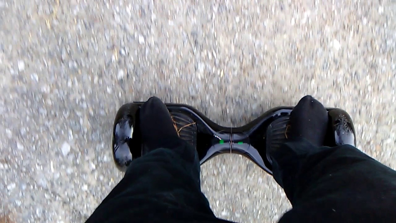 Riding a hovaboard
