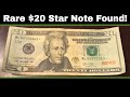 Searching $5,000 in Currency - Rare $20 Star Note Found!