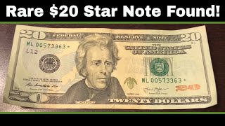 Searching $5,000 in Currency  Rare $20 Star Note Found!