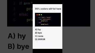 🧠95% of Coders Fail This Simple Python Puzzle🐍 #Python #CodingChallenge #ProgrammerLife #LearnToCode
