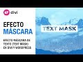 Efecto máscara de texto (text mask) en Divi y WordPress
